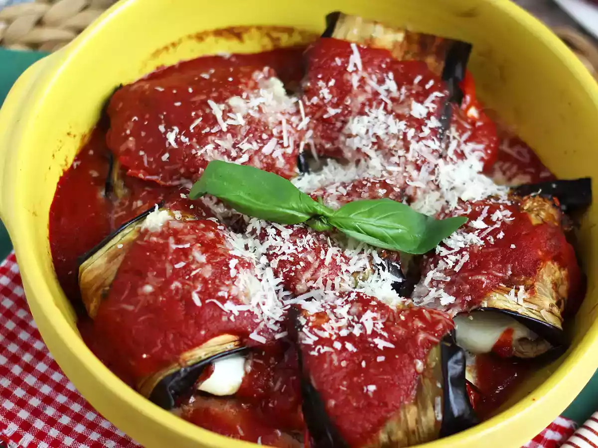Rollitos de berenjena a la parmesana: Involtini di melanzane - foto 2