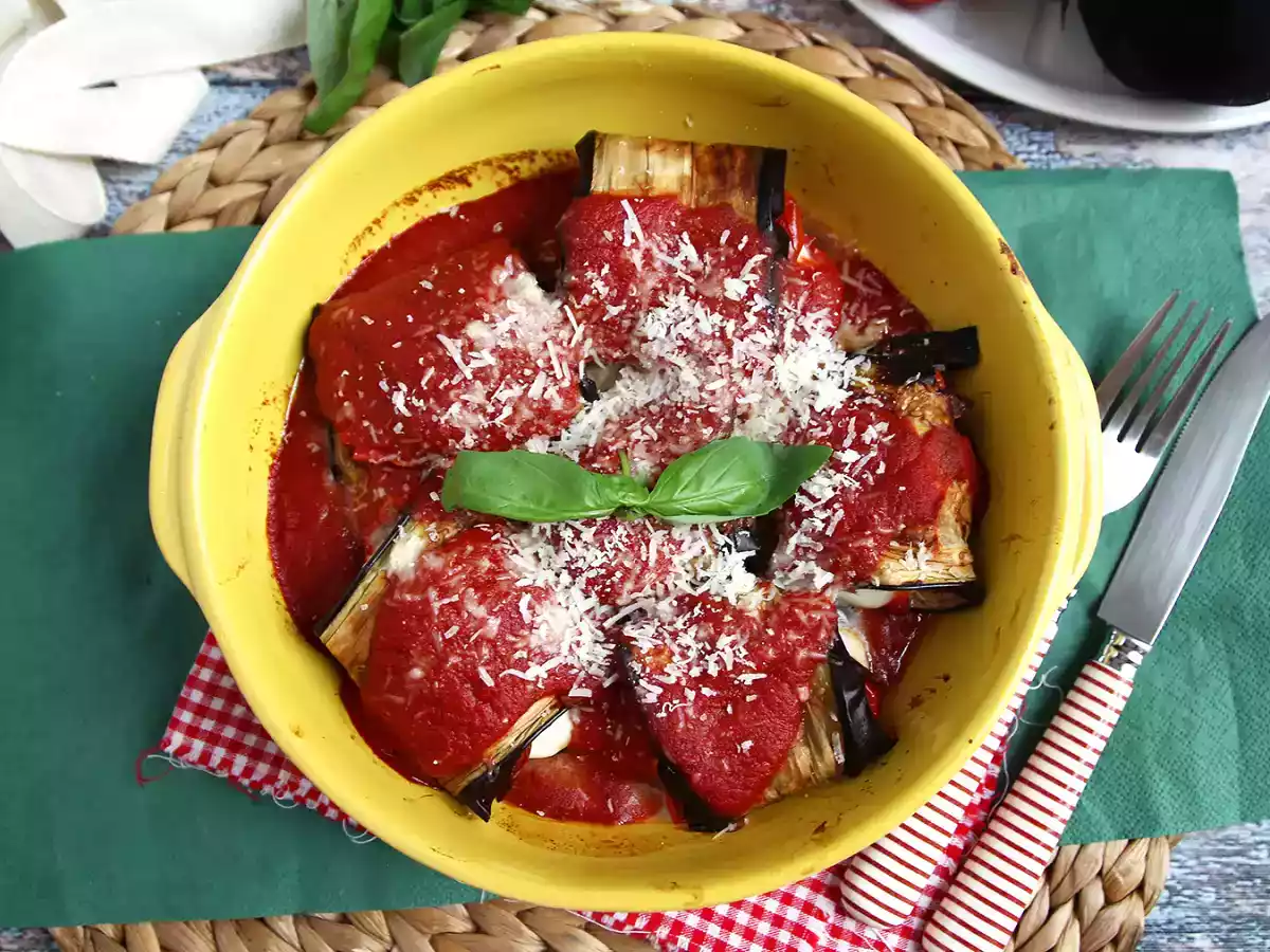 Rollitos de berenjena a la parmesana: Involtini di melanzane - foto 3