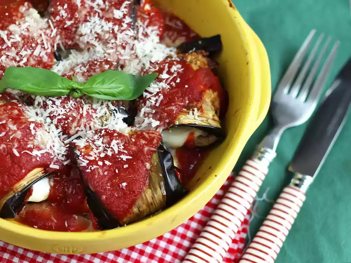 Rollitos de berenjena a la parmesana: Involtini di melanzane - foto 5