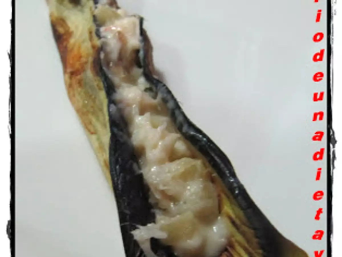 ROLLITOS DE BERENJENA CON RAPE Y GAMBAS - foto 2