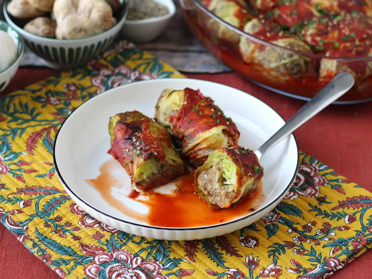 Rollitos de col rellenos de setas, arroz y miso - foto 6