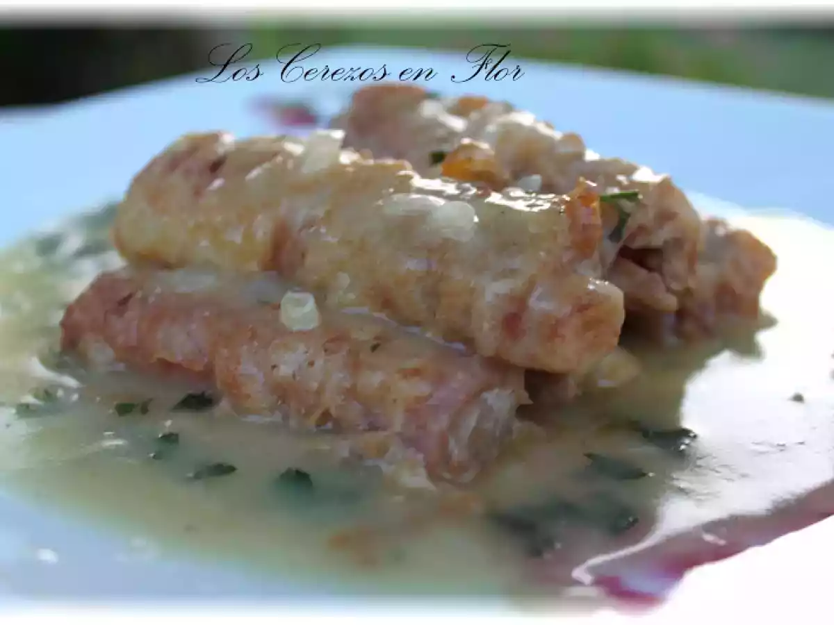 Rollitos de Espárragos en salsa verde