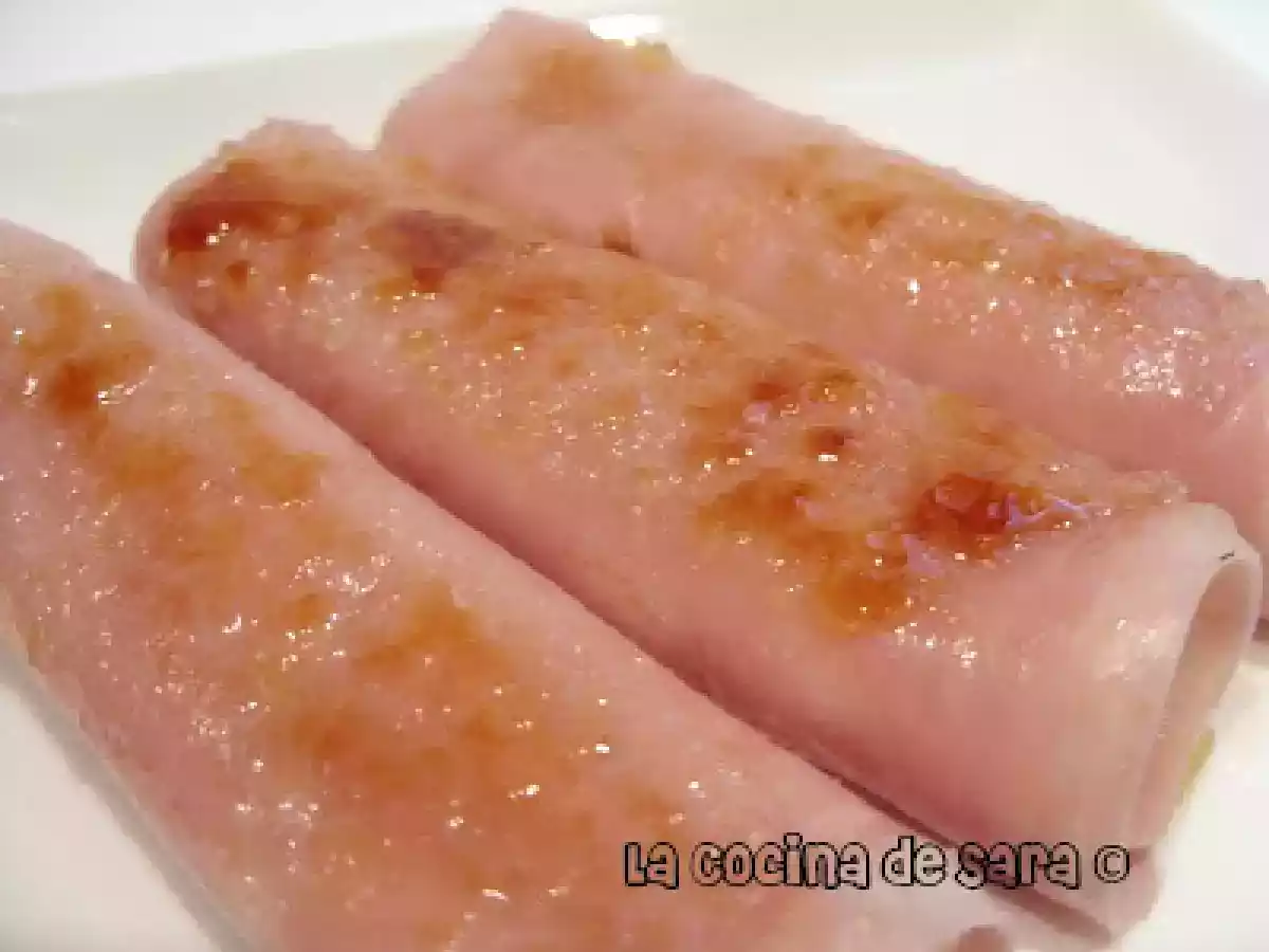 Rollitos de Jamón y Queso Caramelizados