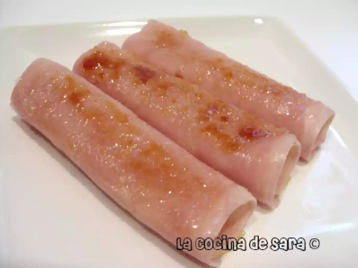 Rollitos de Jamón y Queso Caramelizados - foto 2