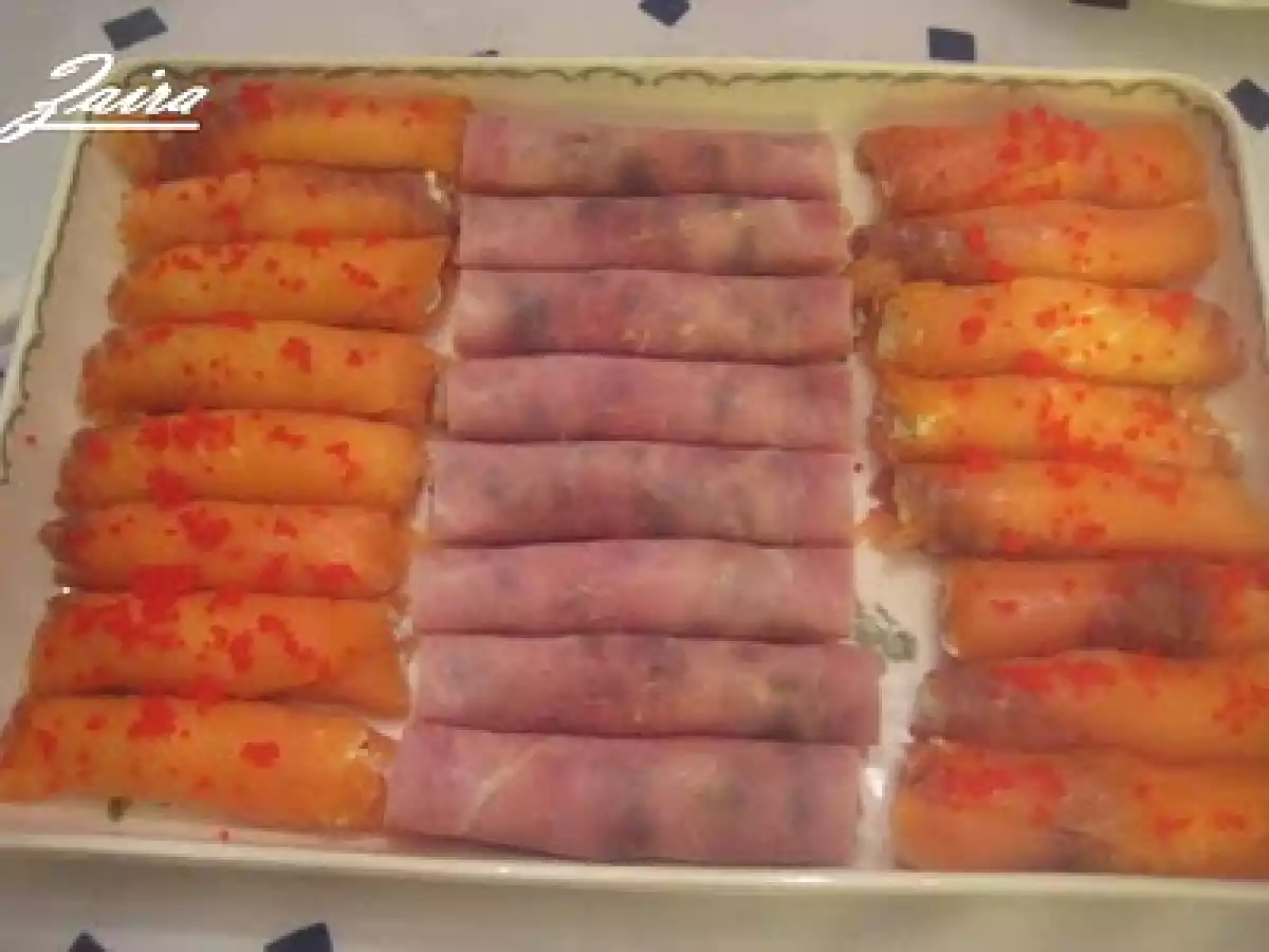 Rollitos de jamón york con nueces y pasas - foto 3