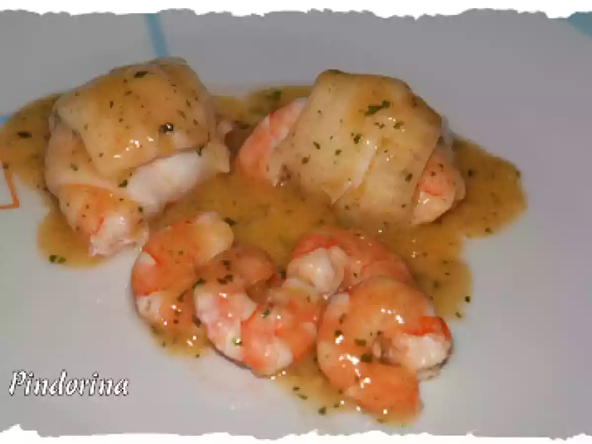 Rollitos de lenguado con langostinos - foto 3