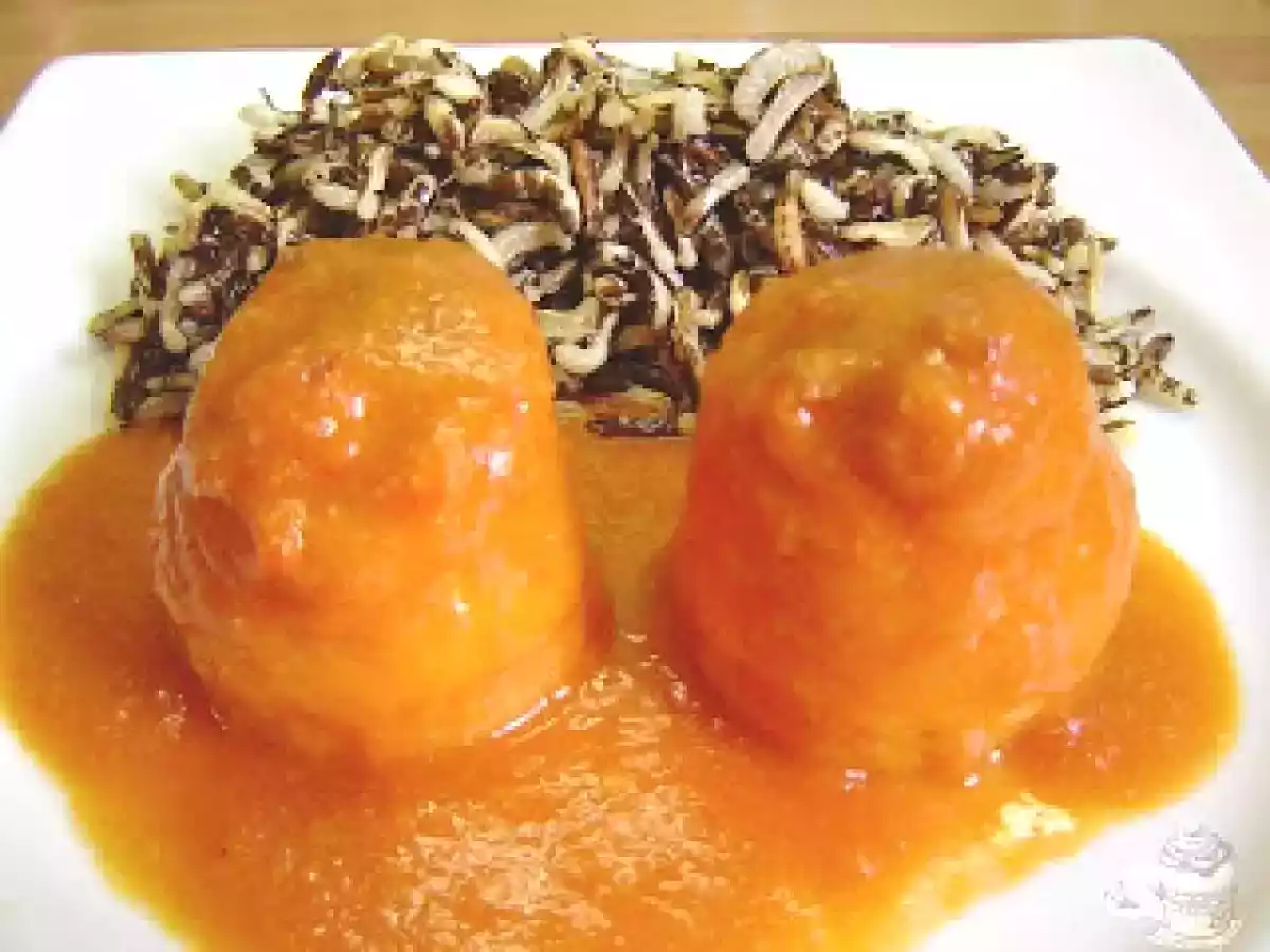 Rollitos de lenguado en salsa de gambas