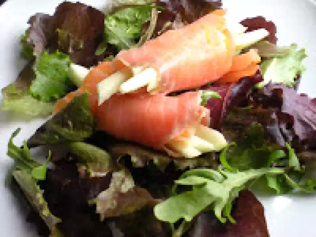 Rollitos de manzana y salmón ahumado - foto 2