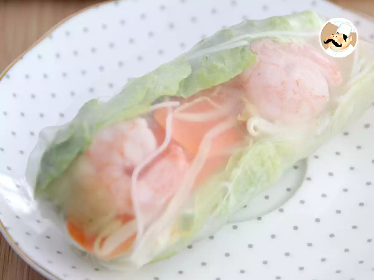 Rollitos de primavera naturales (gambas y zanahoria) - foto 2