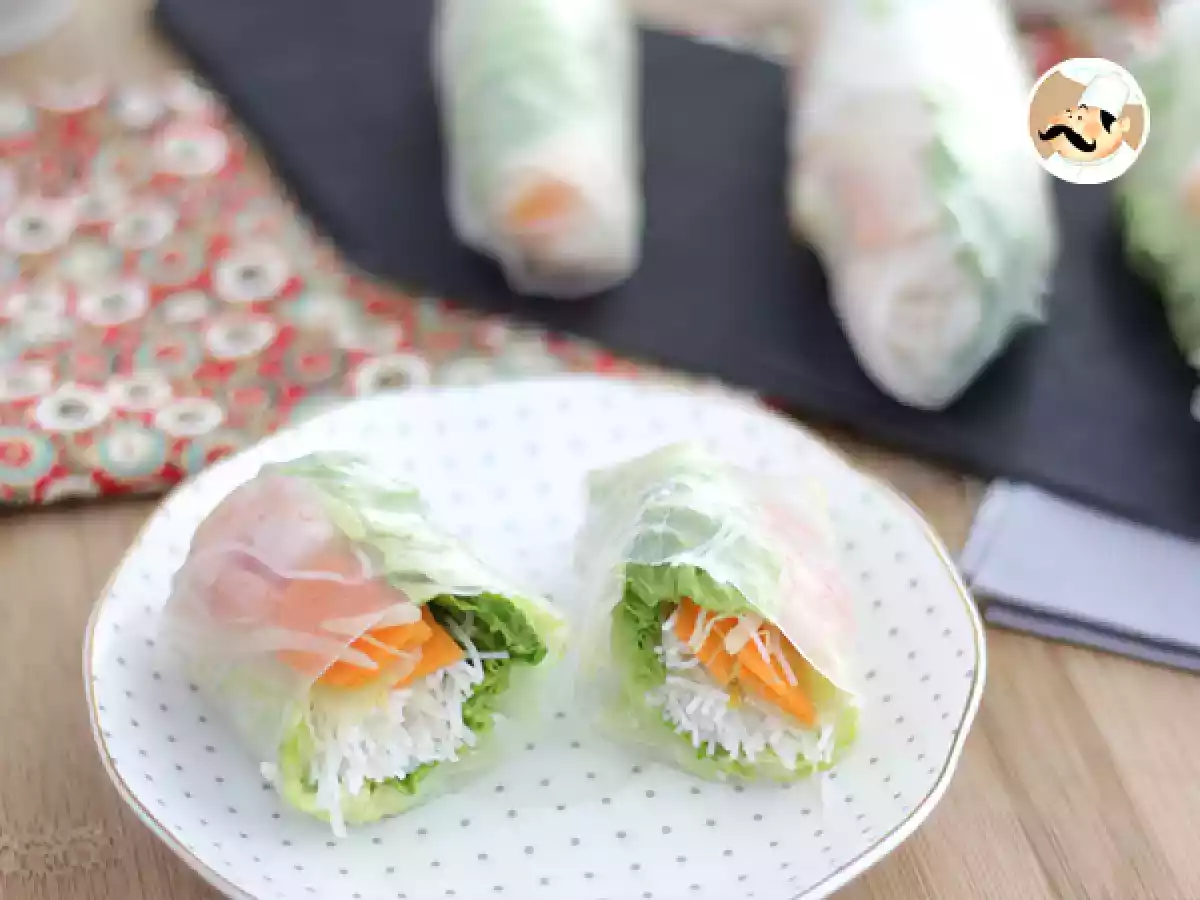 Rollitos de primavera naturales (gambas y zanahoria) - foto 3