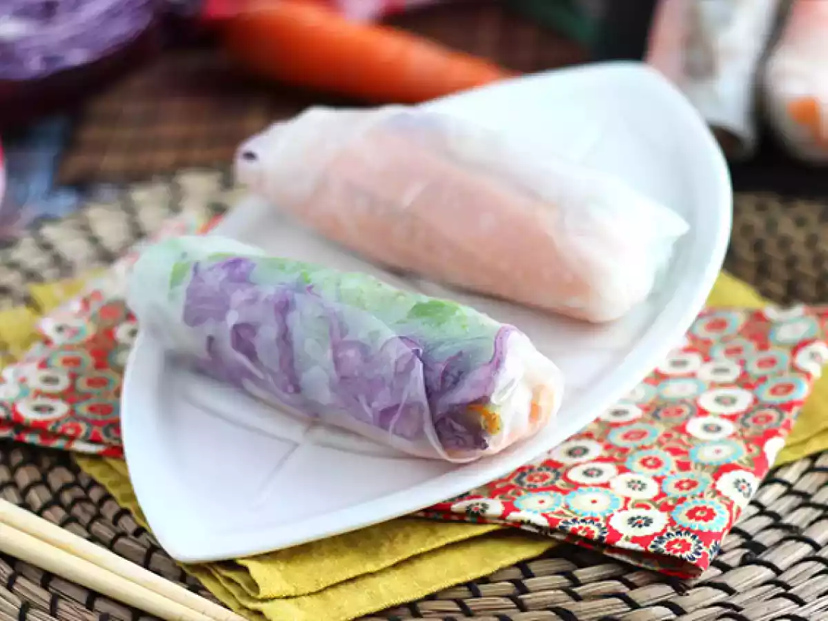 Rollitos de primavera vietnamitas veganos: col morada y boniato - foto 2