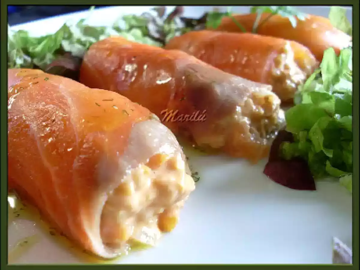 ROLLITOS DE SALMÓN CON VIEIRAS - foto 3