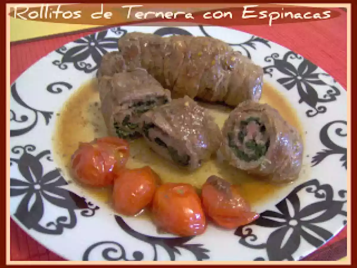 ROLLITOS DE TERNERA CON ESPINACAS AL PEDRO XIMENEZ