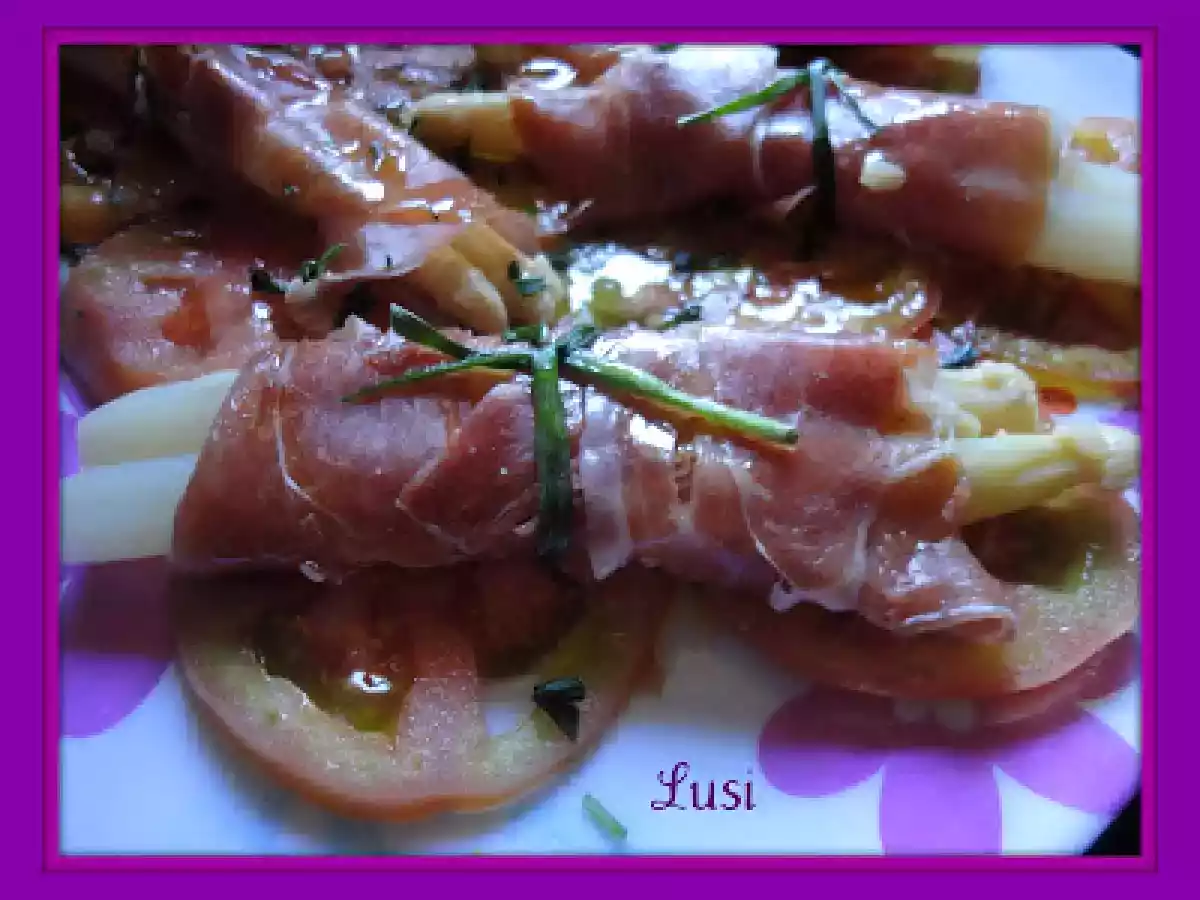 Rollitos rellenos de esparrágos con jamòn - foto 2