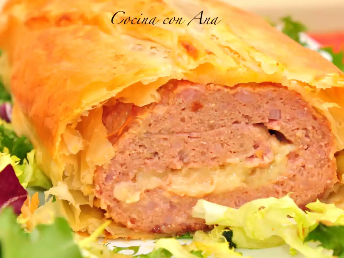 ROLLO DE CARNE CON ABRIGO DE HOJALDRE - foto 2