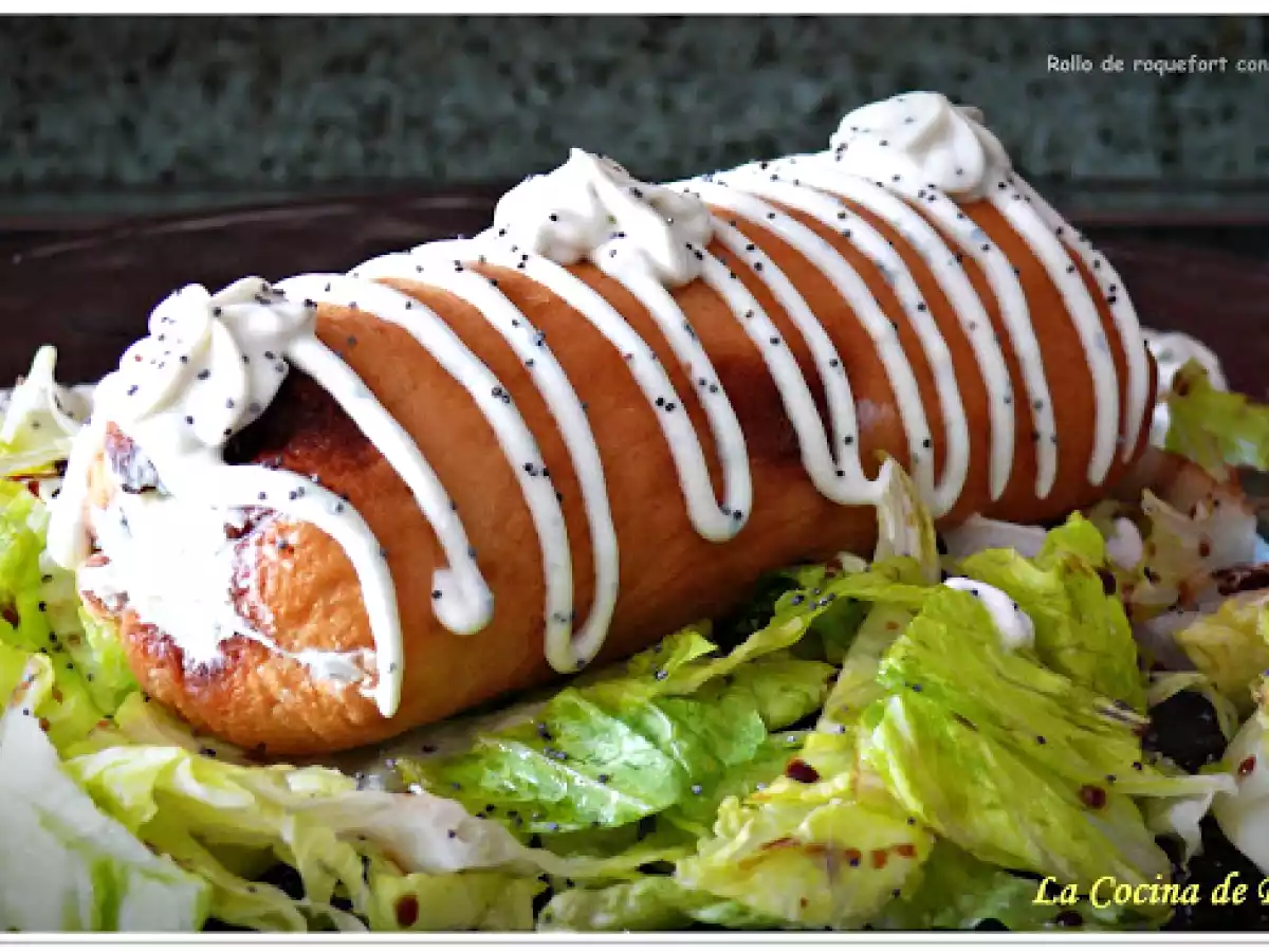 Rollo de roquefort con jamón york