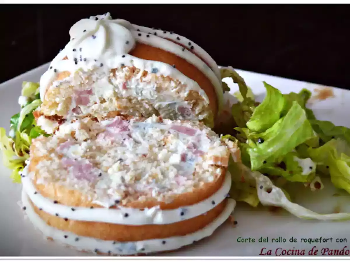 Rollo de roquefort con jamón york - foto 2