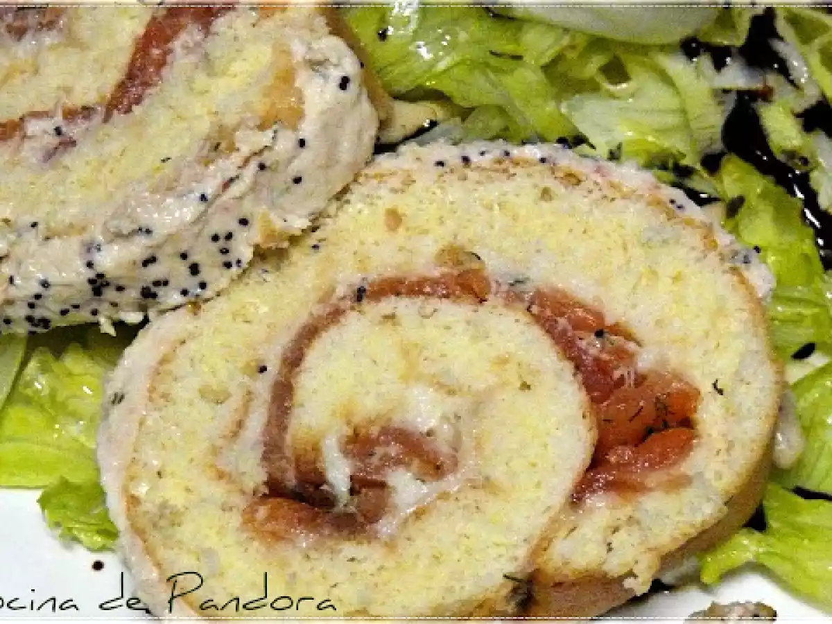 ROLLO DE SALMÓN AHUMADO CON BECHAMEL DE CEBOLLA - foto 4
