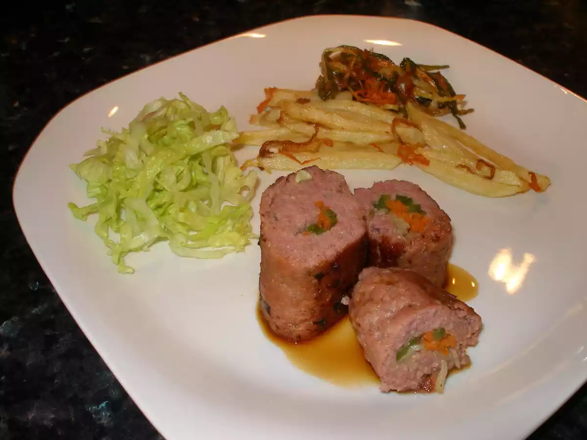 Rollos de carne estilo japones