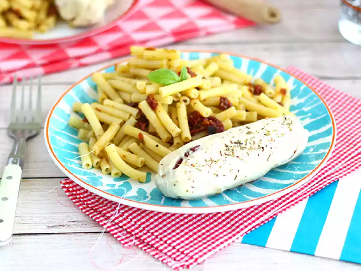 Rollos de pollo, mozzarella y tomates secos - foto 2