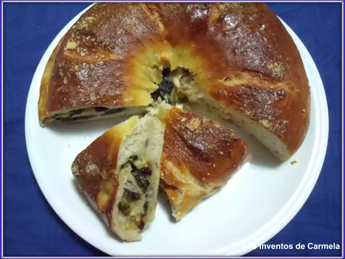 Rosca de espinacas y queso manchego