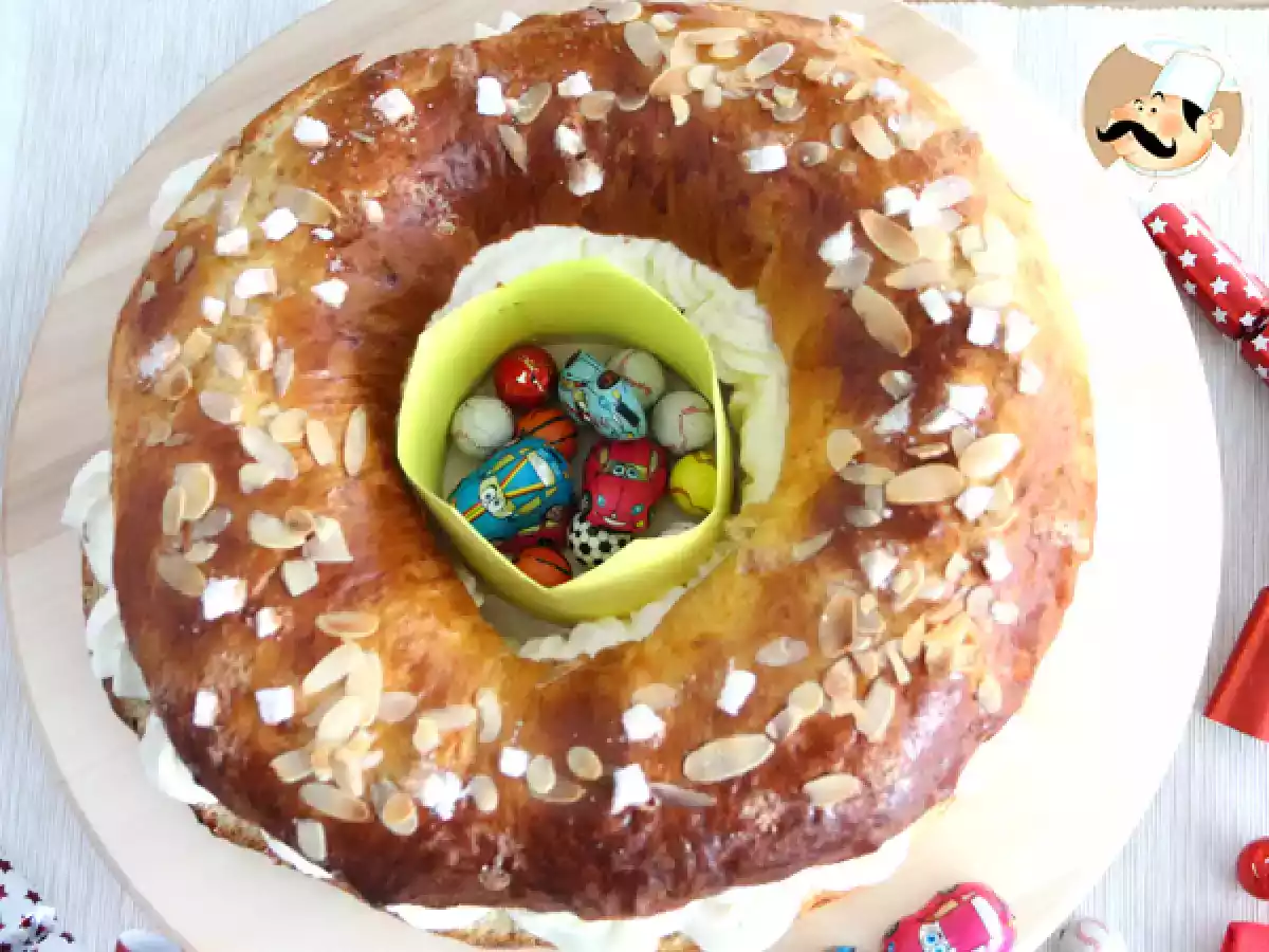 Roscón de Reyes relleno Chantilly para Navidad - foto 2