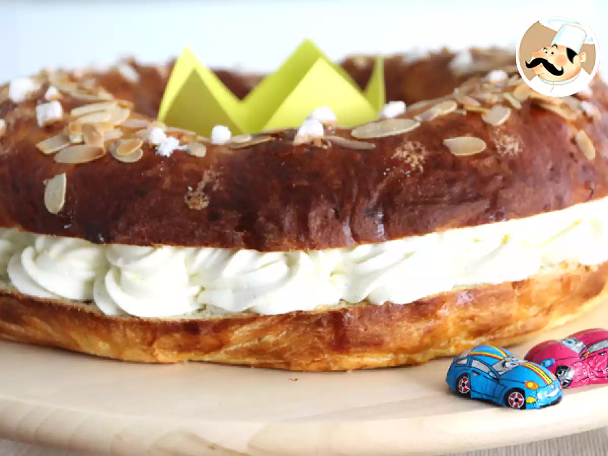 Roscón de Reyes relleno Chantilly para Navidad - foto 3