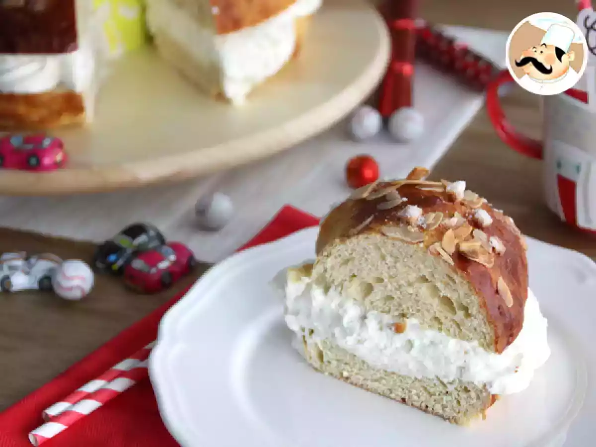 Roscón de Reyes relleno Chantilly para Navidad - foto 4