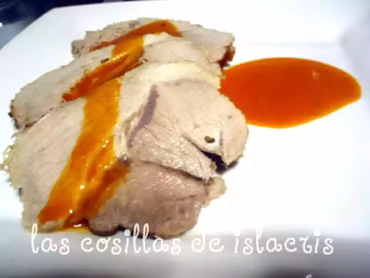 Roti de cerdo con salsa de piquillos y cava FUSSIONCOOK