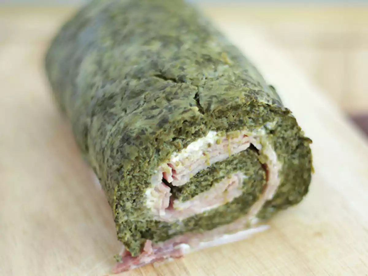 Rulo de espinacas, jamón y queso - foto 3