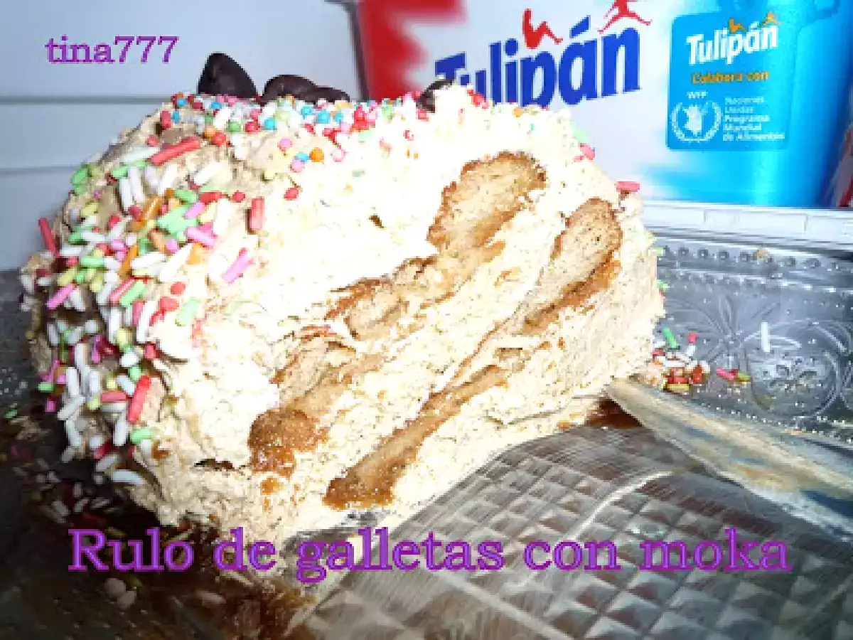 Rulo de galletas con moka - foto 2