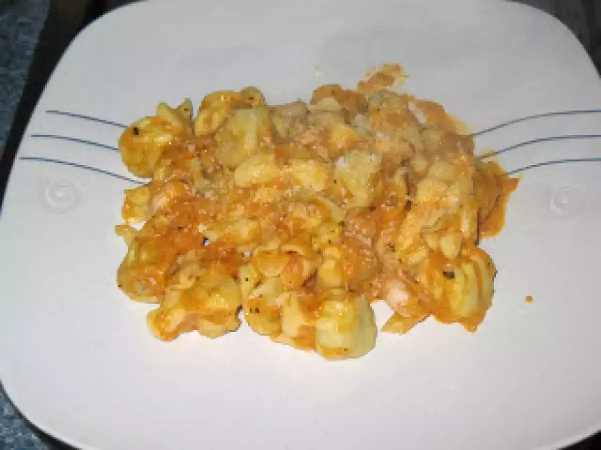 Saccottini de bacon y rúcula con salsa de calabacín y gambas - foto 2