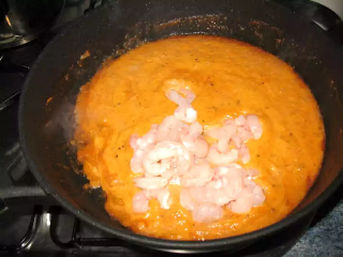 Saccottini de bacon y rúcula con salsa de calabacín y gambas - foto 5
