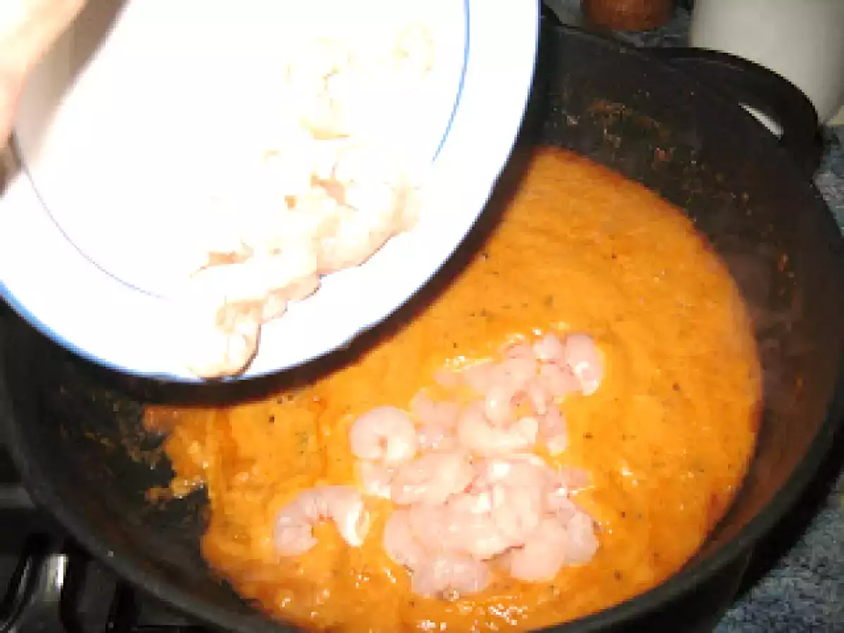 Saccottini de bacon y rúcula con salsa de calabacín y gambas - foto 6