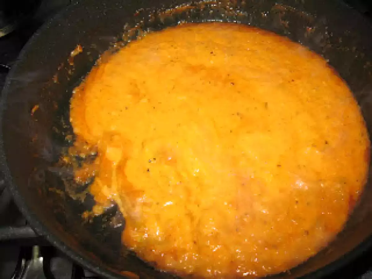 Saccottini de bacon y rúcula con salsa de calabacín y gambas - foto 7