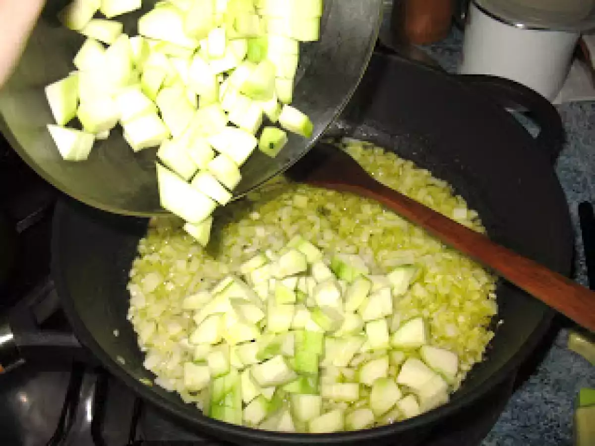 Saccottini de bacon y rúcula con salsa de calabacín y gambas - foto 12