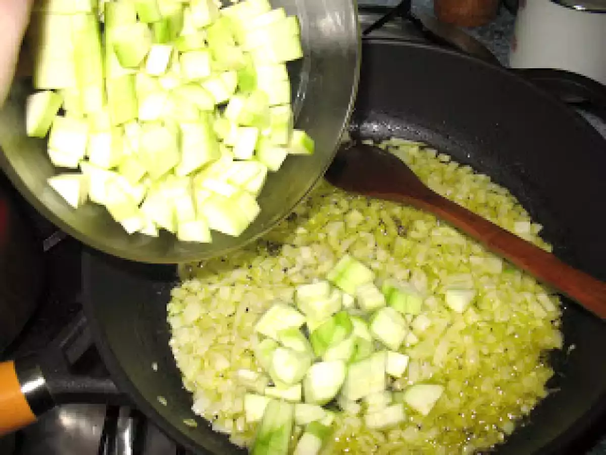 Saccottini de bacon y rúcula con salsa de calabacín y gambas - foto 13