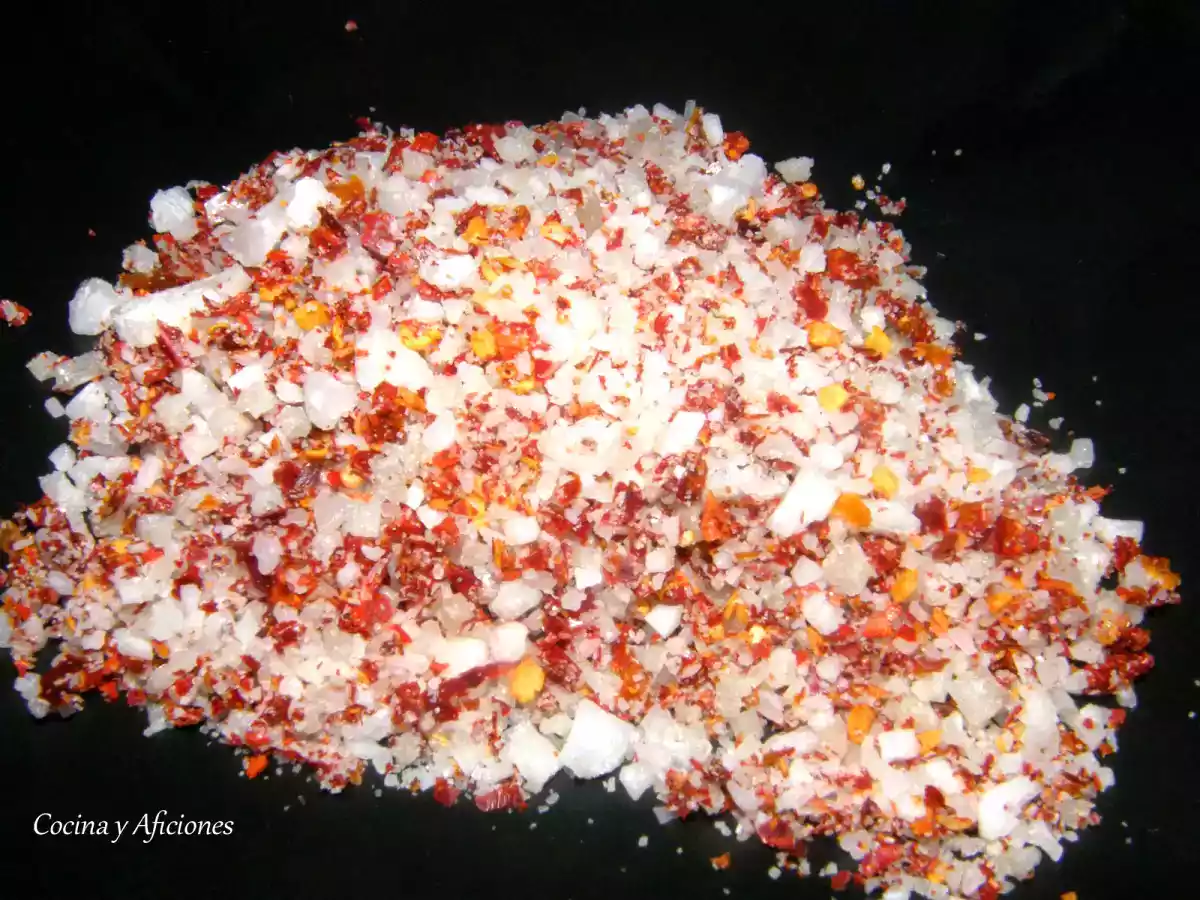 Sal de guindilla, receta