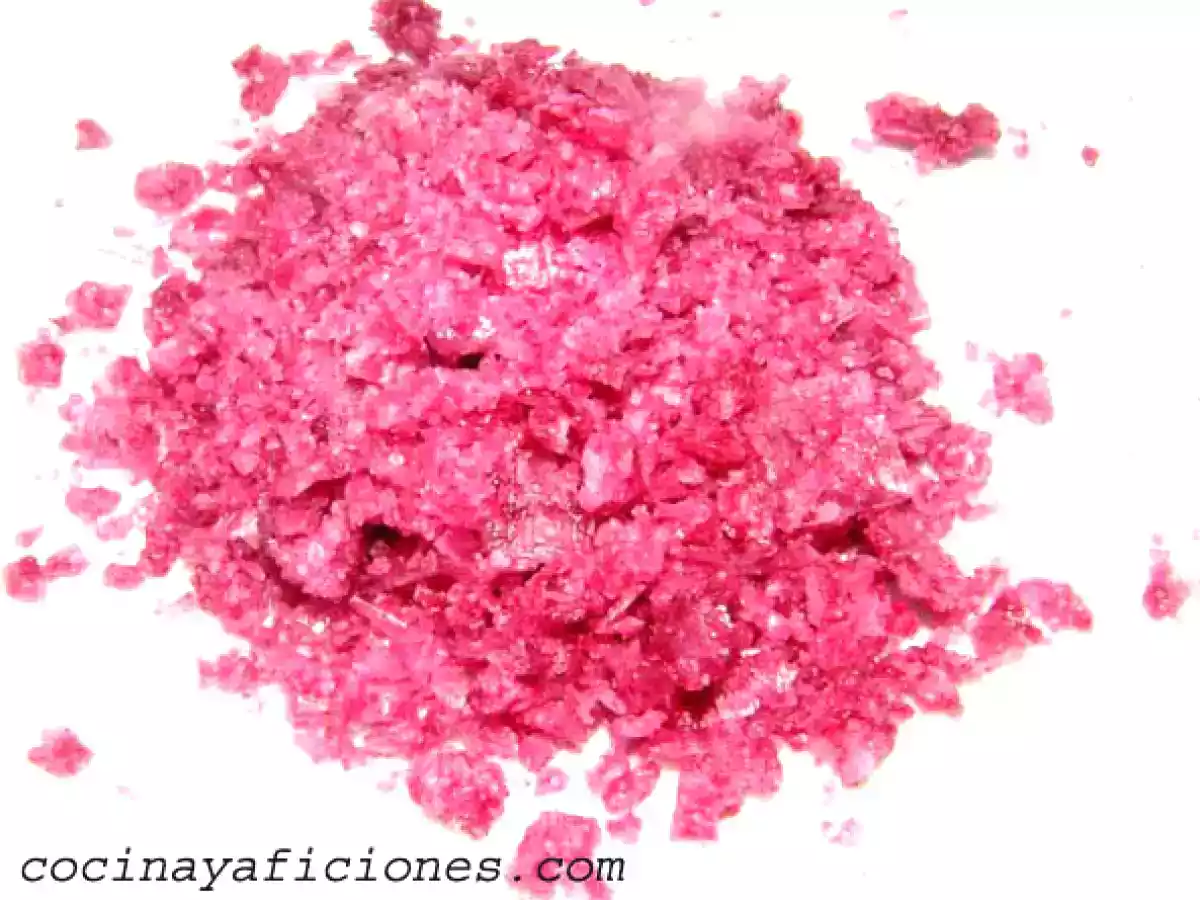 Sal de vino tinto, receta