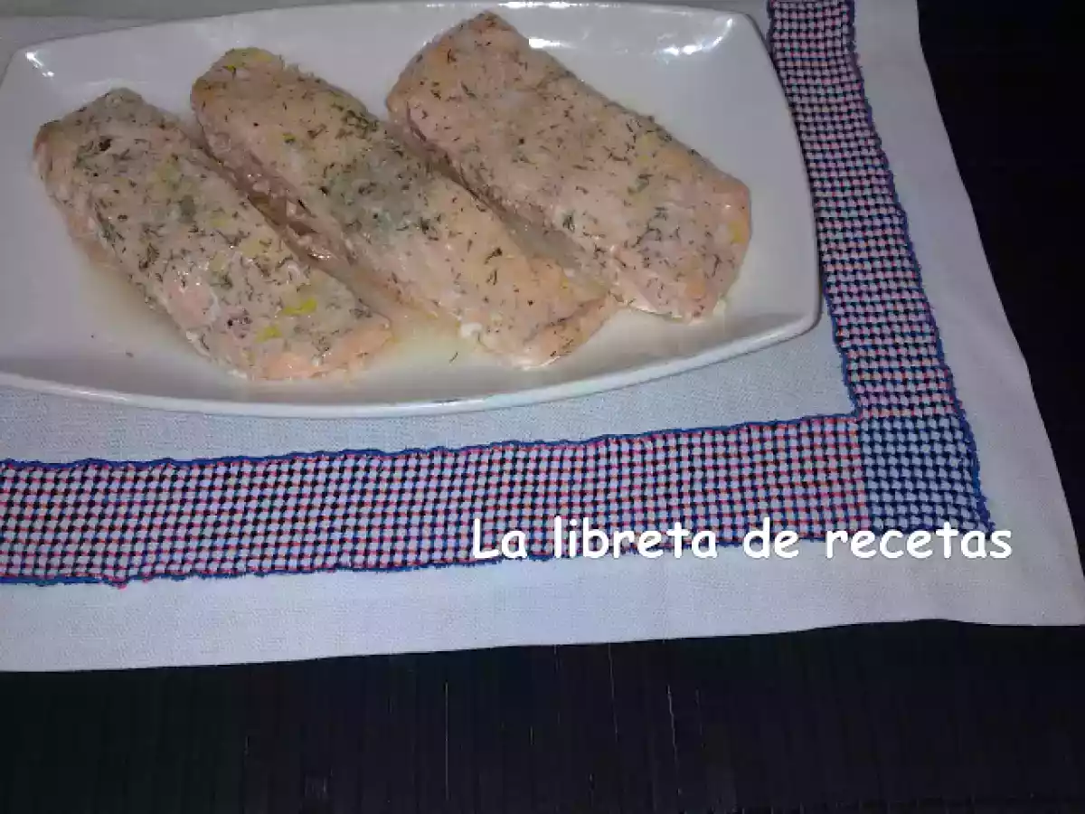 Salmón a la bolsa