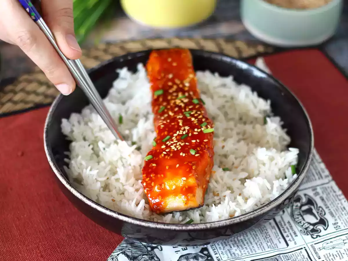 Salmón a la coreana con salsa gochujang, listo en 8 minutos - foto 6