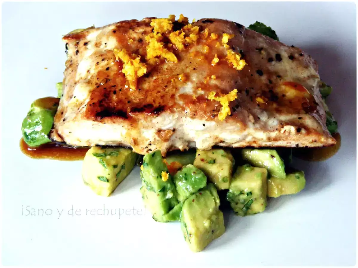 Salmón a la naranja con ensalada de aguacate - foto 3