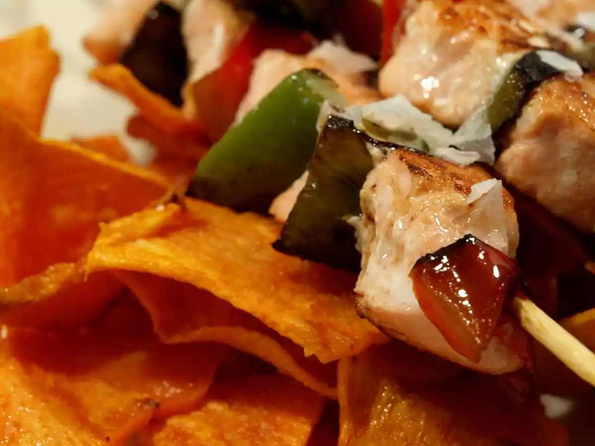 Salmón con chips de boniato - foto 2