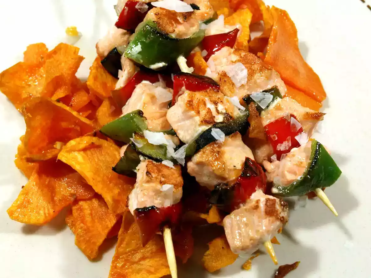 Salmón con chips de boniato - foto 3