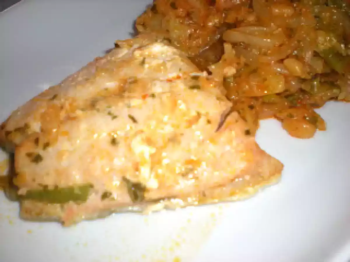 Salmón con patatas al microondas - foto 2