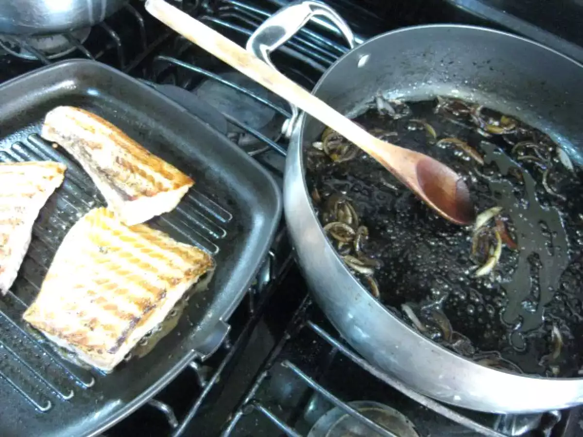 Salmon con salsa agridulce