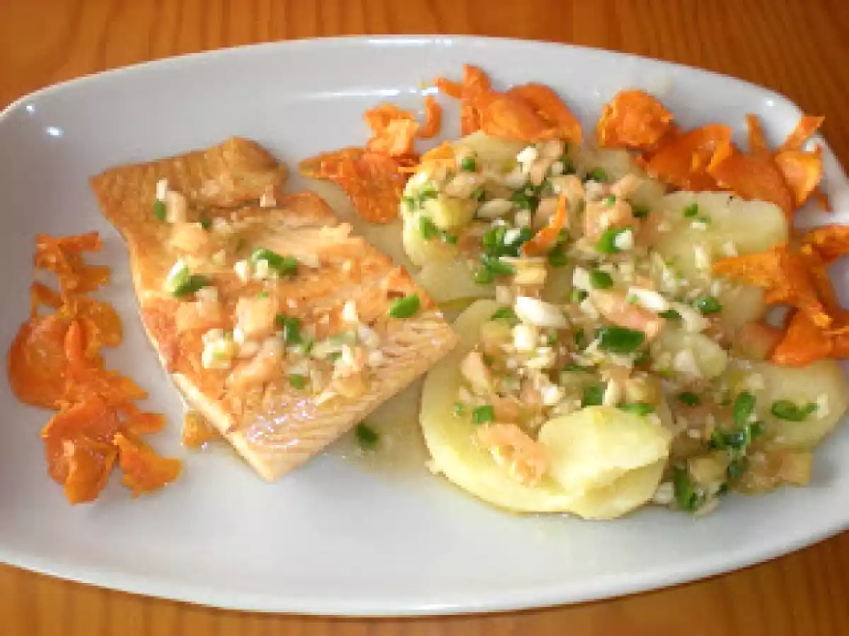 Salmón con salsa vinagreta