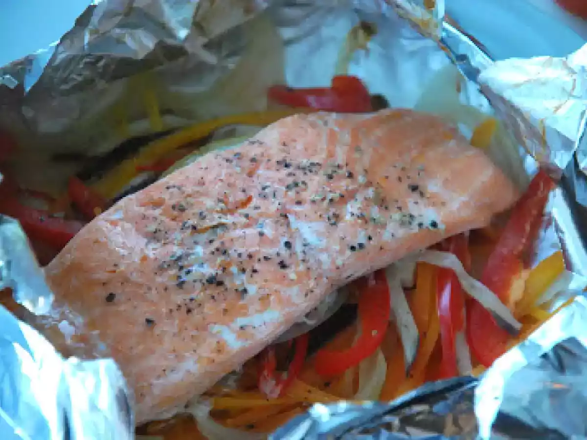 Salmón en papillote