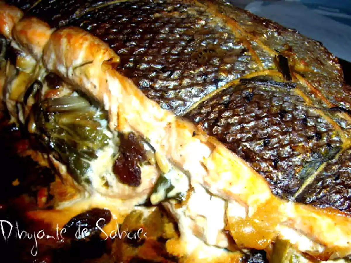 Salmón relleno a la catalana