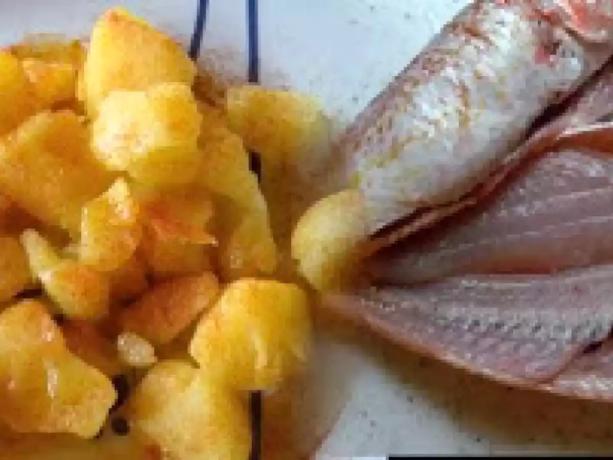 Salmonetes al horno con gambas al ajillo - foto 3